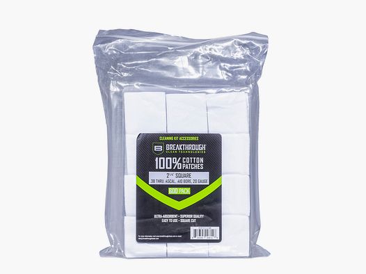BREAKTHROUGH .38 - .45 Parches de Algodón (2-1/4"-57mm) 600 UDS