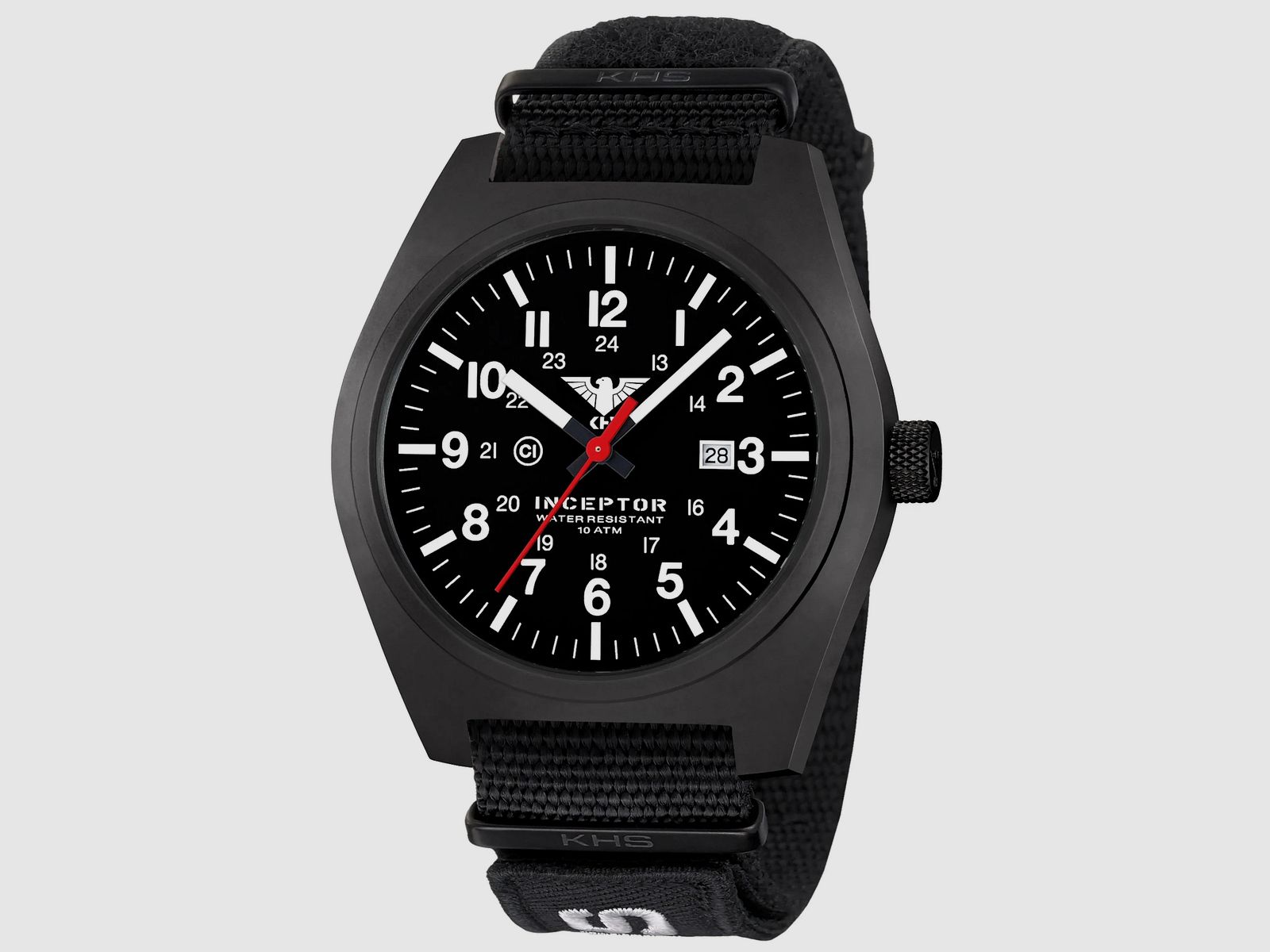 KHS KHS Uhr Inceptor Black Steel XTAC Natoband schwarz