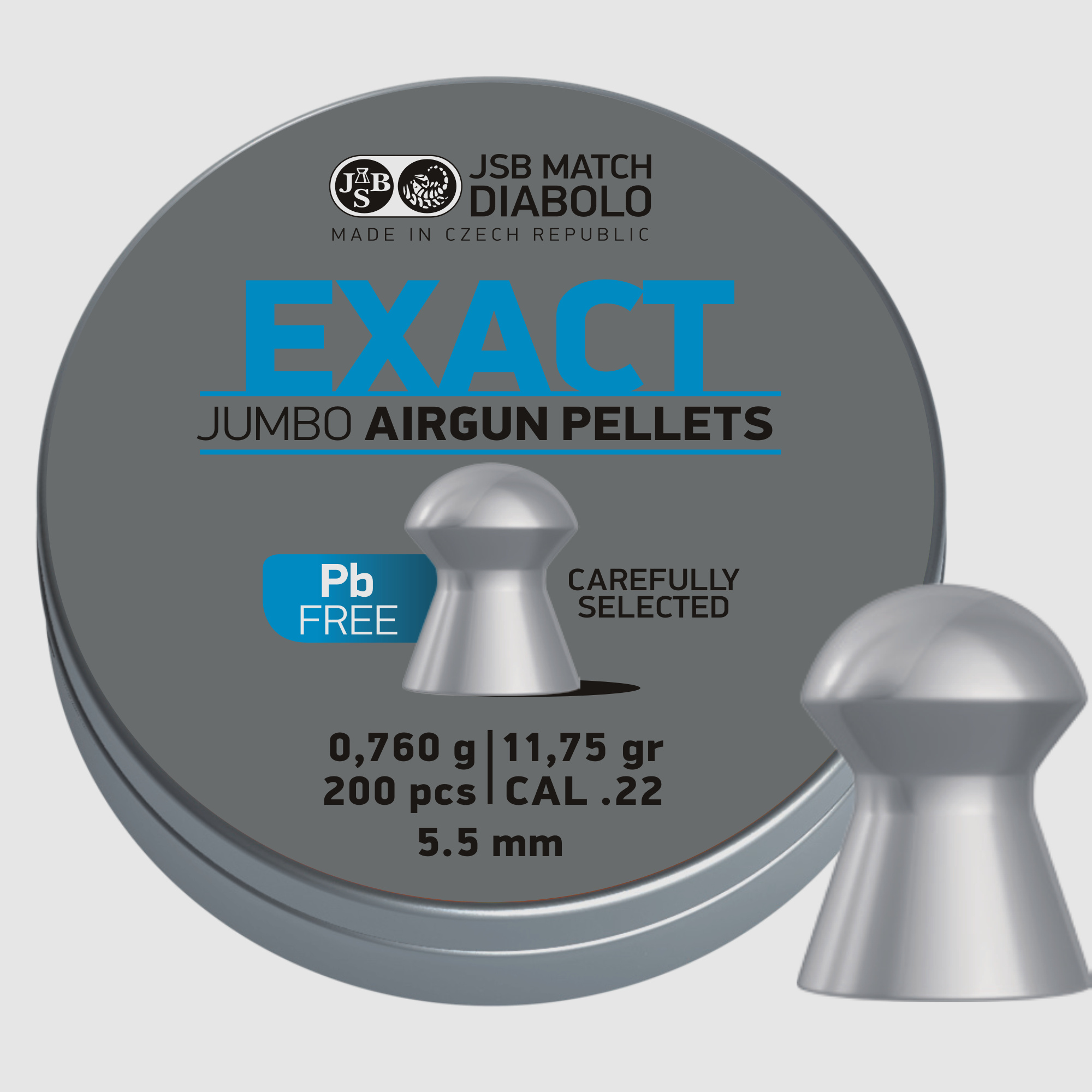 JSB Exact Jumbo bleifre, Kal. 5,5mm,