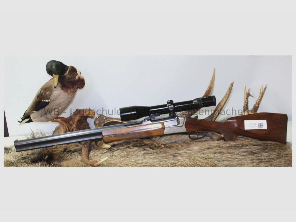 Escopeta de doble cañón Krieghoff Teck con cañón intercambiable de escopeta de doble cañón 12/70;.30RBlaser