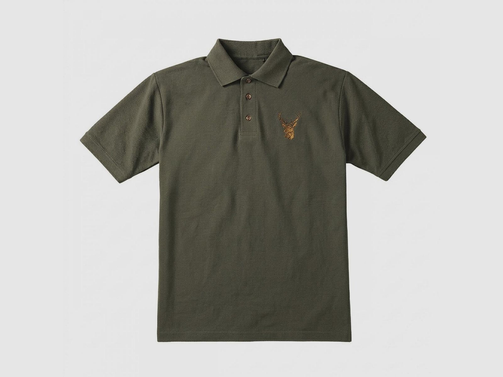 Polo-Shirt "Rothirsch" Kinder (Oliv)