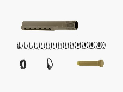 UTG PRO TLU001D-KIT AR-15 Pufferrohr-Set – Mil-Spec, 6 Positionen, FDE