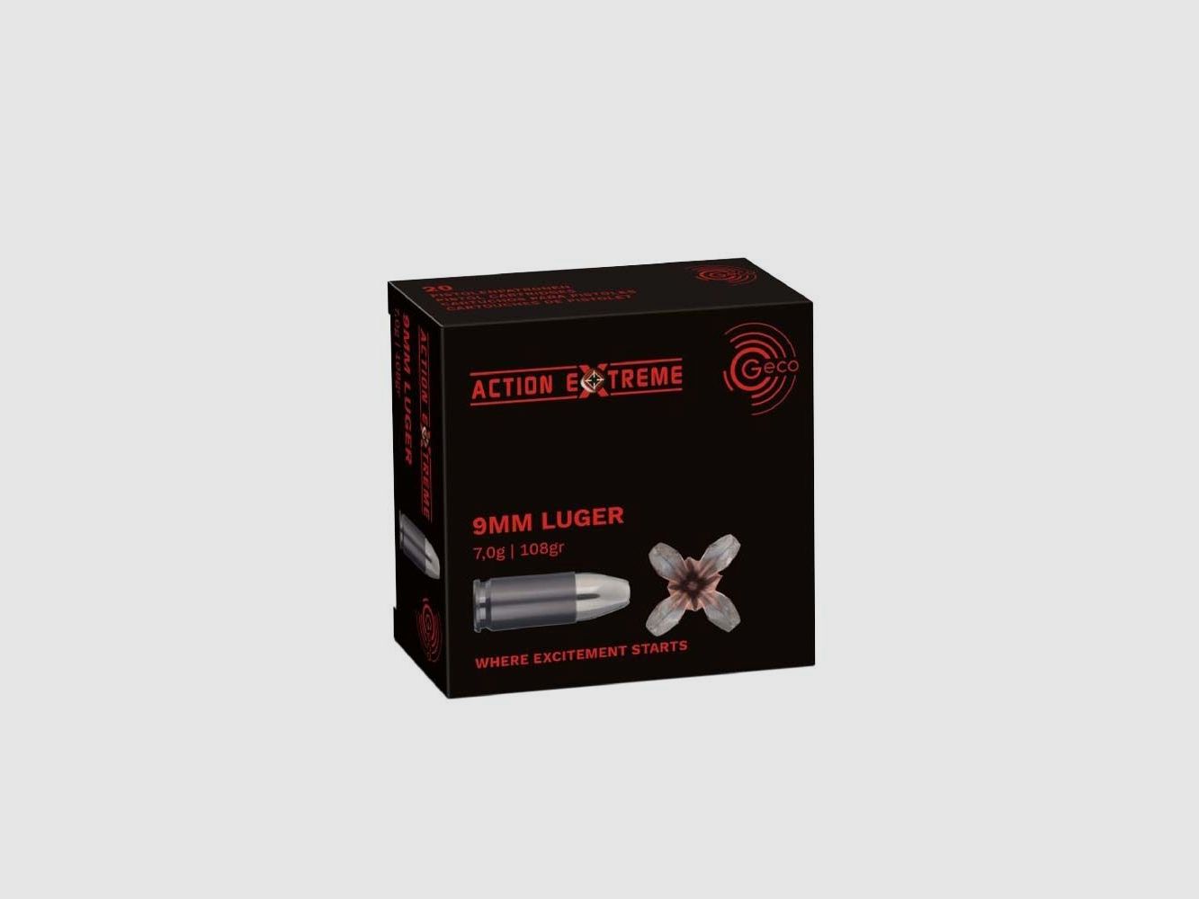 Geco Action Extreme 9 mm Luger 7,0g / 108grs. / 20 Stk