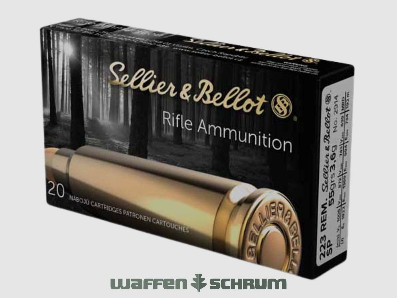 Sellier & Bellot Partial Jacket 3.6g - 55gr. .223Rem