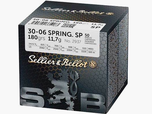 Sellier & Bellot 155483 .30-06 Spr. Proiettile parziale SP 11,7g 180grs. 50 pz.