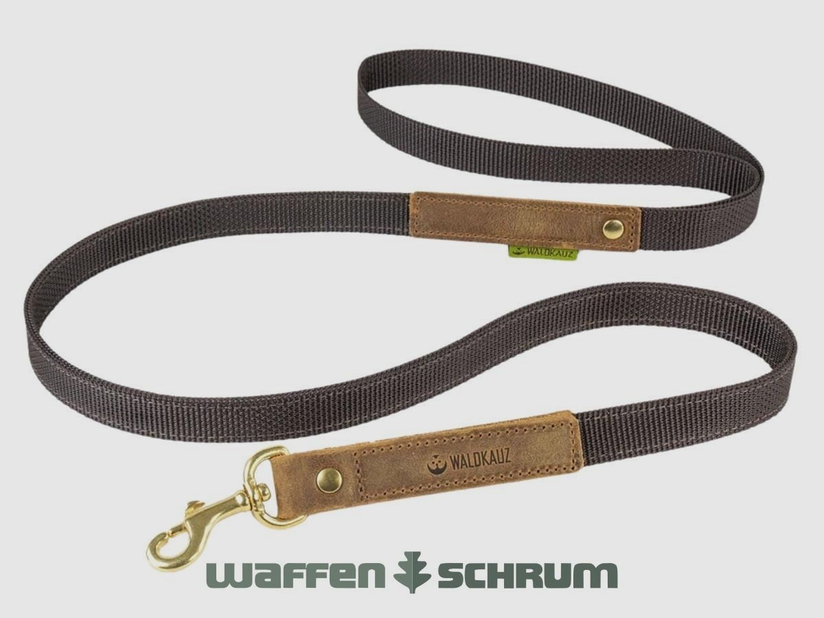 Waldkauz Führleine ''Wadenbeißer''  / Länge 120cm Braun