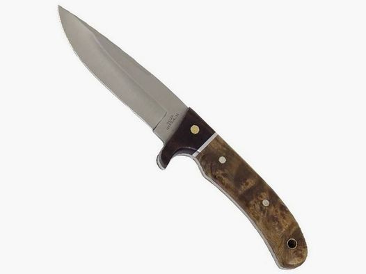 Jagdmesser, Wurzelholz, Lederscheide