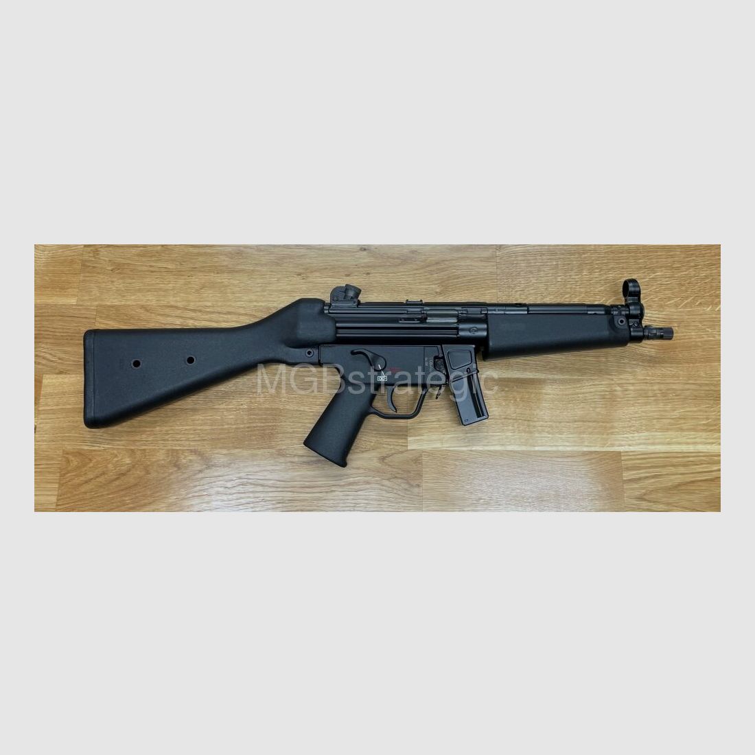 Heckler & Koch SP5 mit Festschaft - halbautom. Büchse 9mmLuger zivile Ausführung der Heckler & Koch MP5 - H&K SP 5 HK SP5 - optional mit Acheron AG SMG E1 Schalldämpfer