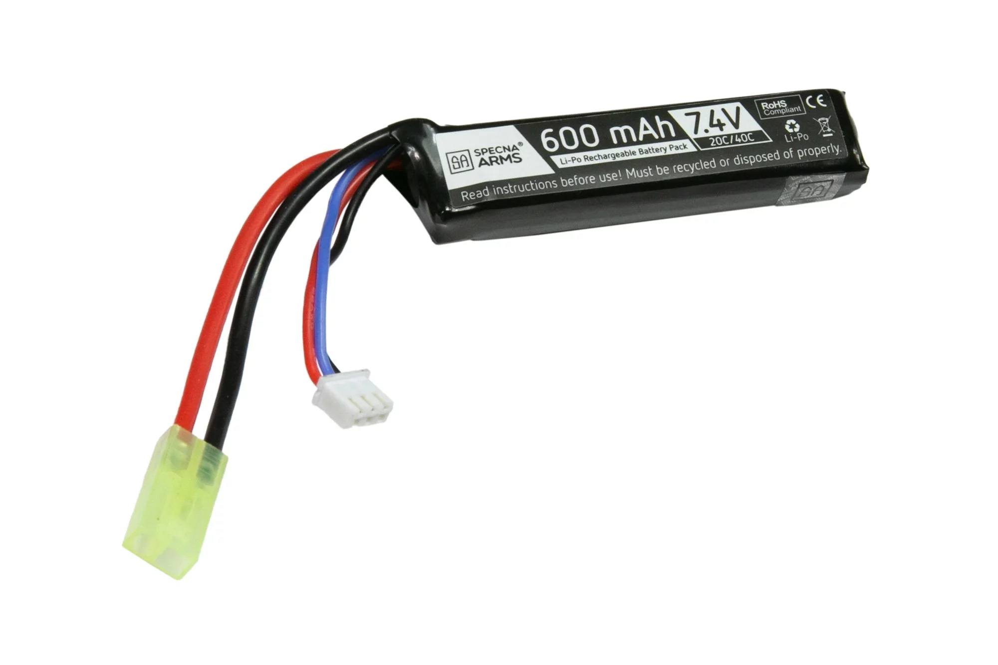 LiPo-Akku 11,1 V 600 mAh 20/40C für PDW – Tamiya mini, Bild 4 von 8