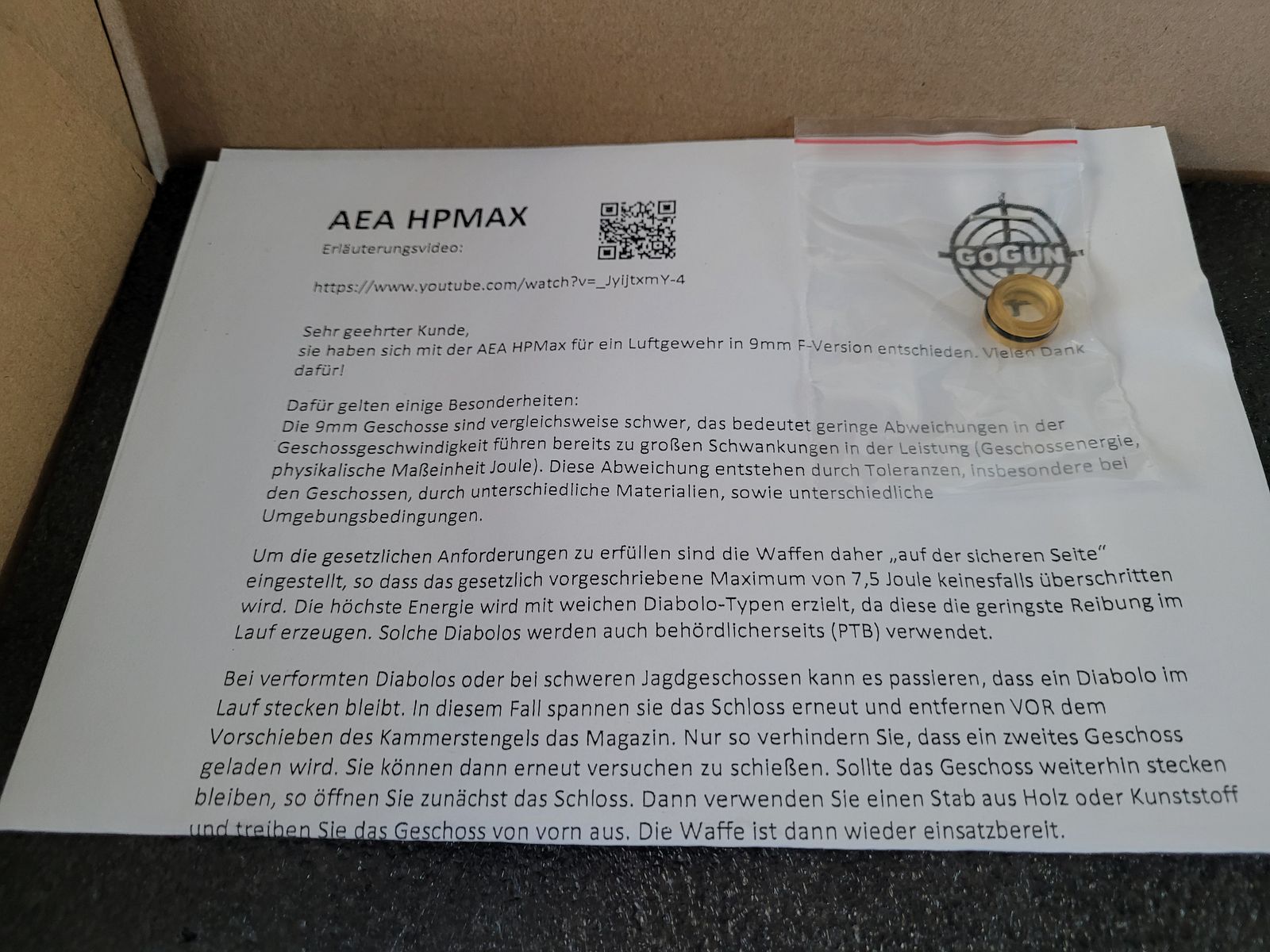 AEA HPMax Air Rifle New