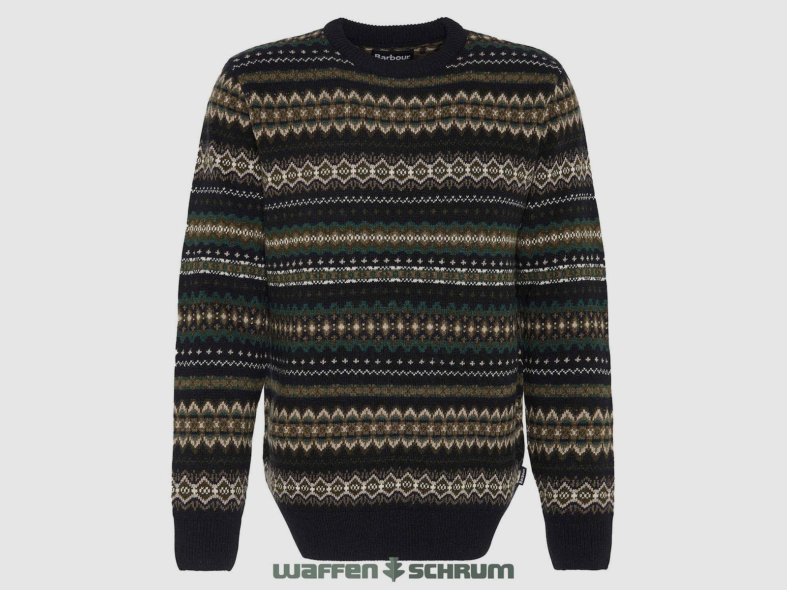 Barbour Pullover Case Fair Crew Black marl