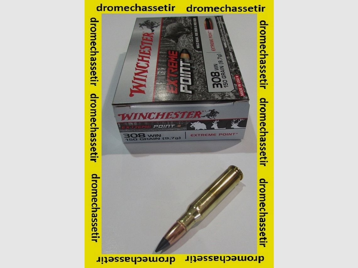 Box mit 20 Patronen Kaliber .308 Winchester, Winchester Extreme Point 150 grains