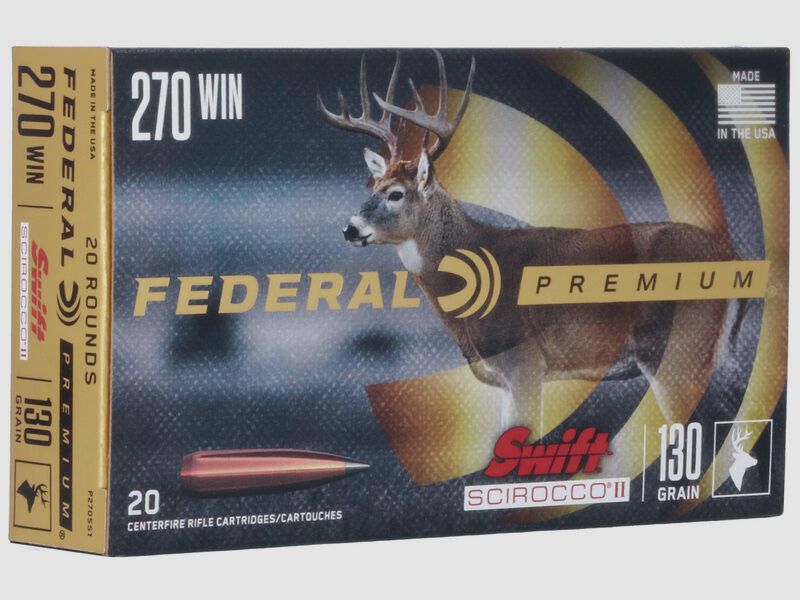 Büchsenmunition FEDERAL Swift Scirocco II – 270 Win. – 130 grains, Bild 3 von 5