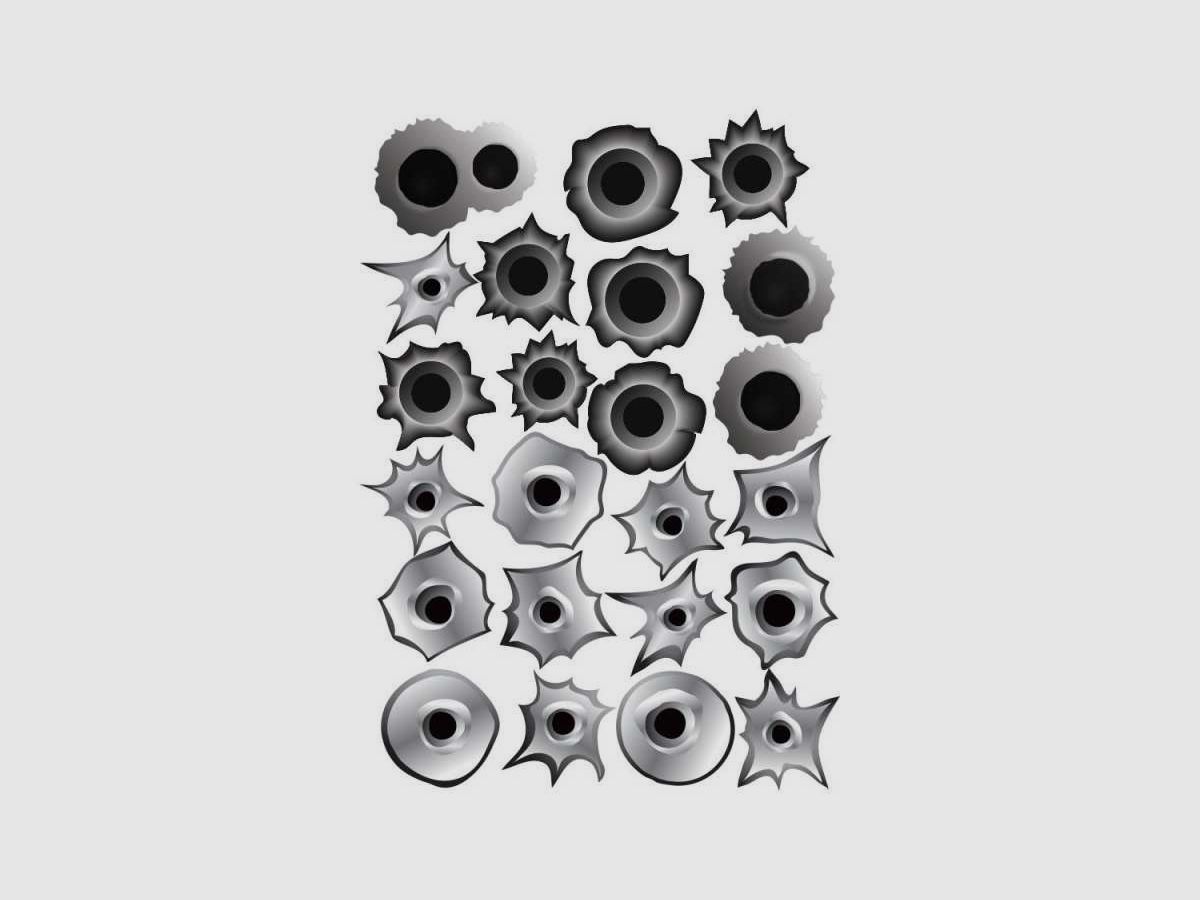 Eemann Tech Bullet Hole Stickers, image 1 sur 3