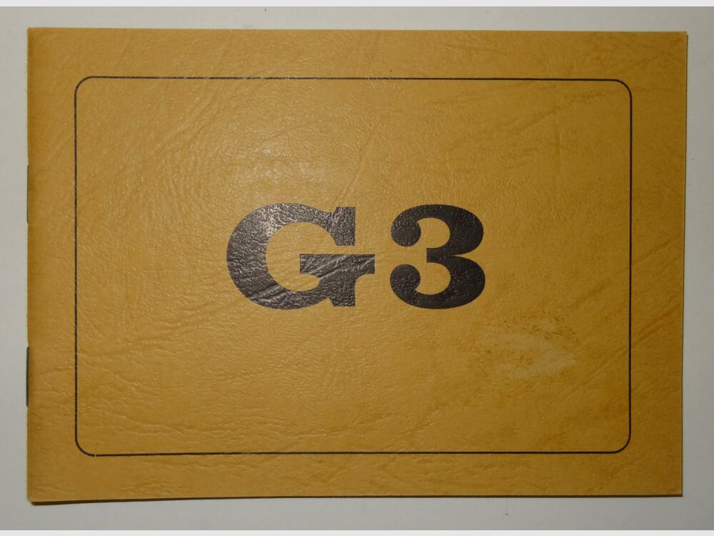 Heckler & Koch Bedienungsanleitung / Handbuch Heckler und Koch HKG3