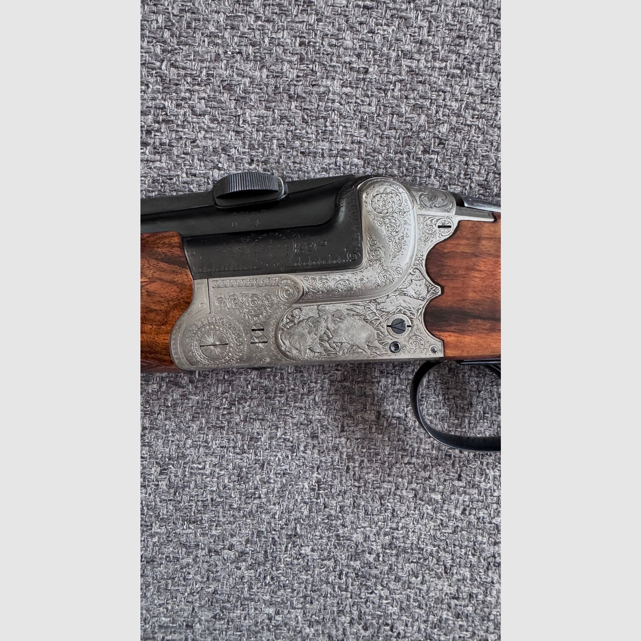 Exklusive Simson Suhl Bockdoppelbüchse Kaliber 8x57 IR – Sammlerstück im Bestzustand