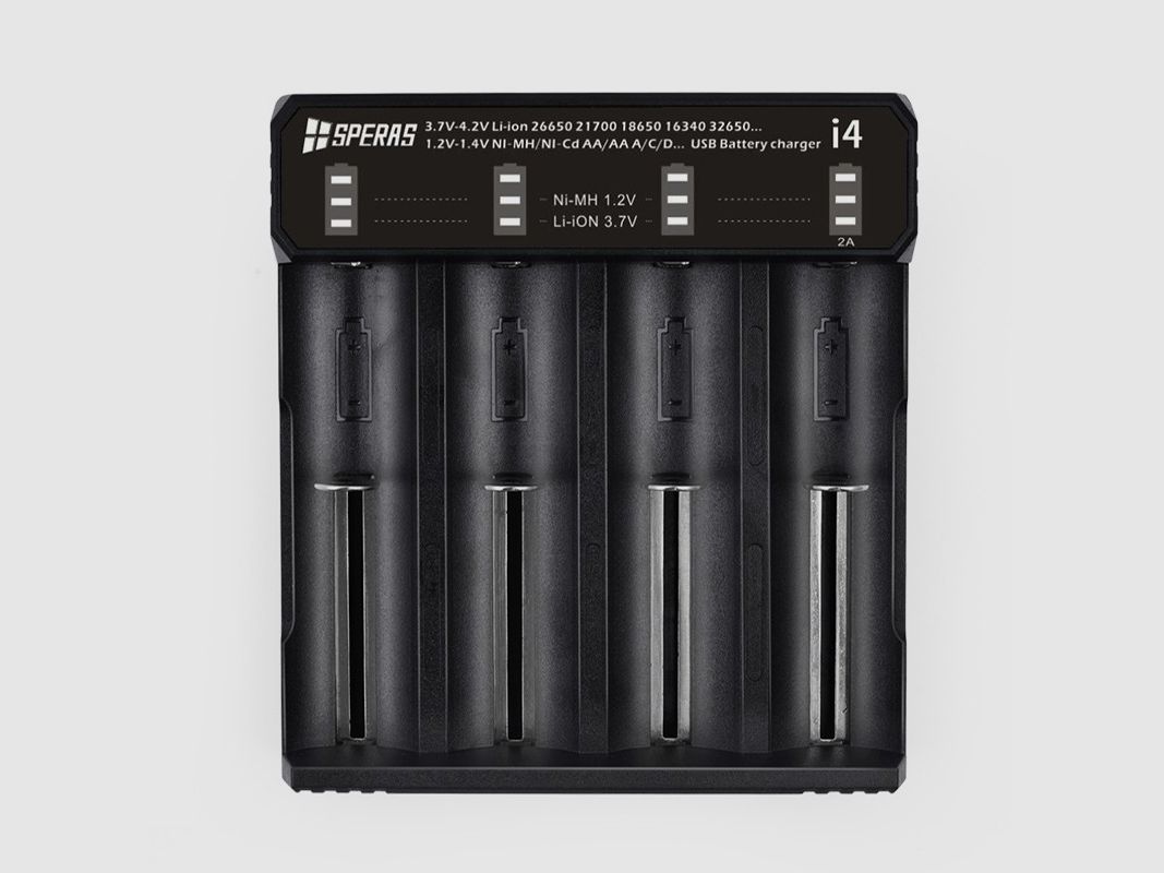Oplader met LED-indicator voor 4 slots, afbeelding 2 van 3
