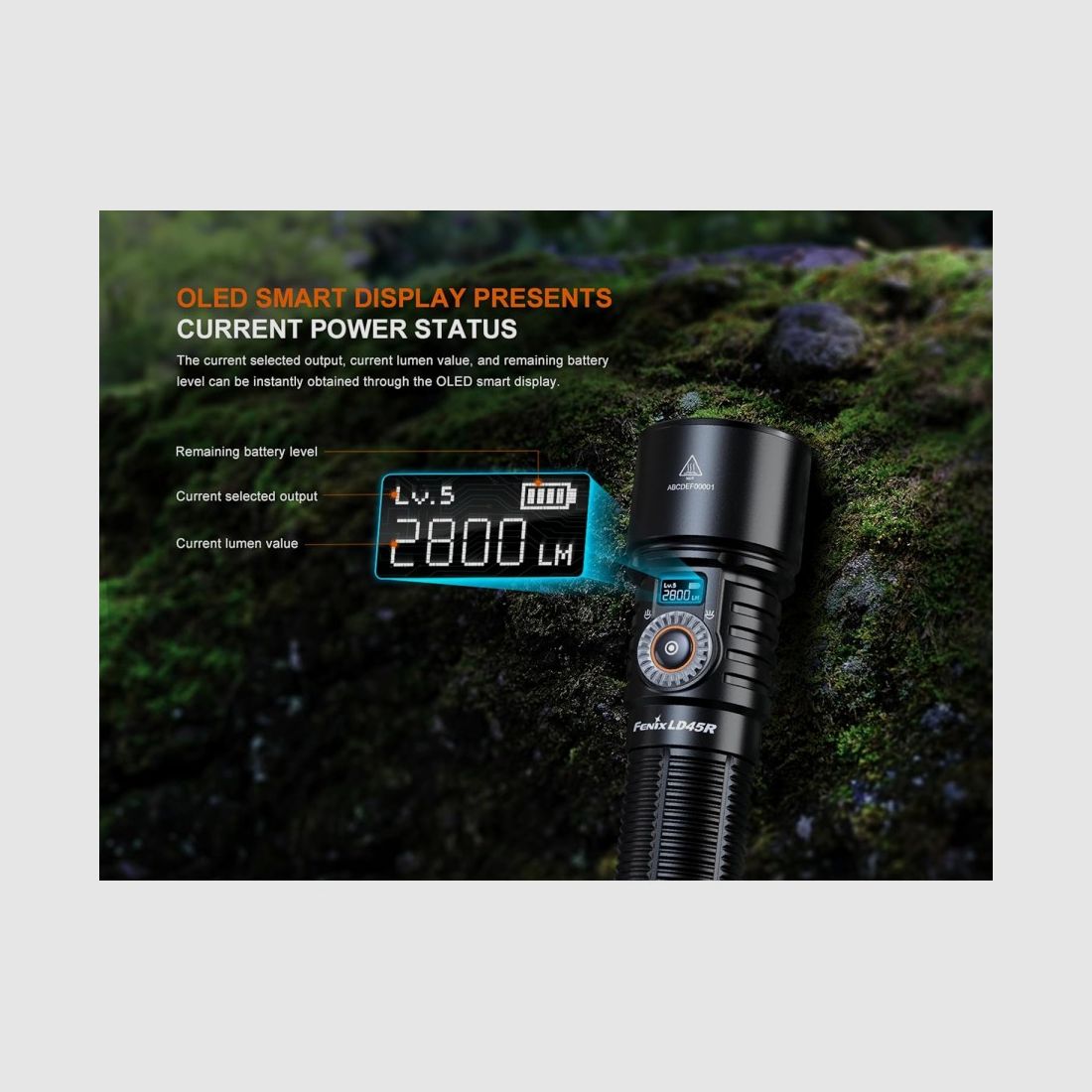 FENIX LD45R - Oplaadbare zaklamp 2800 lumen 480 m, afbeelding 7 van 10