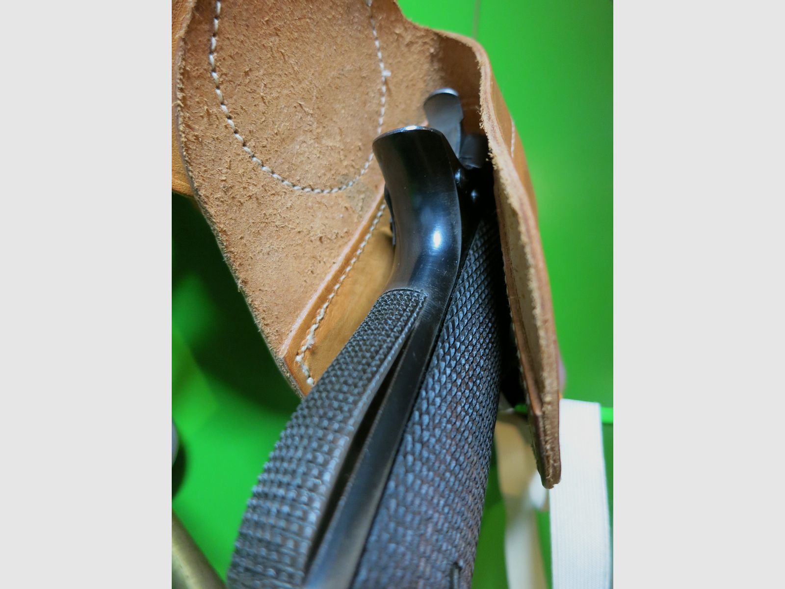 Shoulder holster, quick-draw holster revolver + pistol 5" e.g. 1911, leather + textile, image 2 of 2
