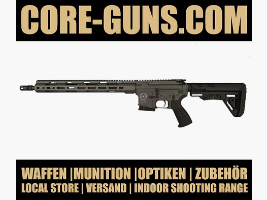 Lux Def Tec LDT L5 AR15 semi-automatic rifle 16.75" barrel length 223Rem in GREY special model with long handguard, Made in Germany RRP: €1769