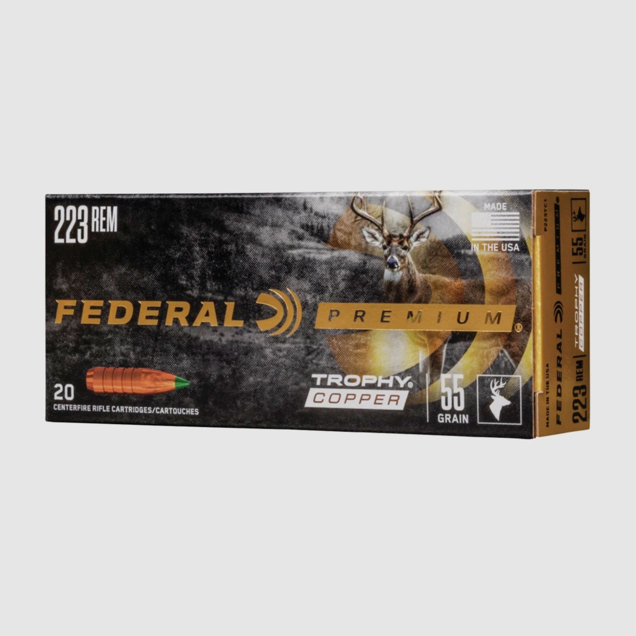 Federal Premium .223 Rem. Trophy Copper bleifrei 3,6g / 55grs. 20 Stück