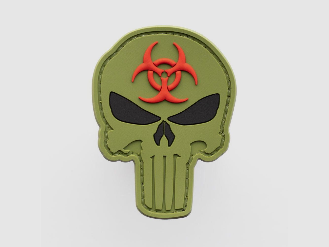 Biohazard Punisher Skull Patch Oliv