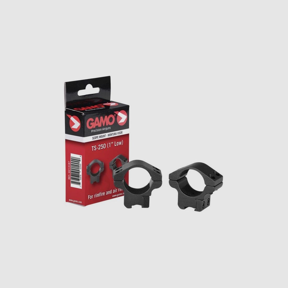 Anelli di montaggio Gamo TS-250 1" Bassi, immagine 2 di 2