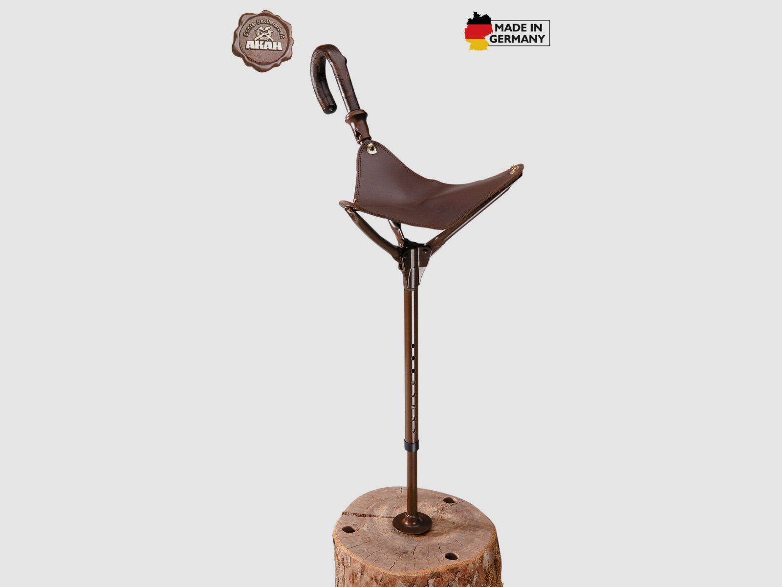 AKAH verstellbarer Sitzstock mit großer Sitzfläche