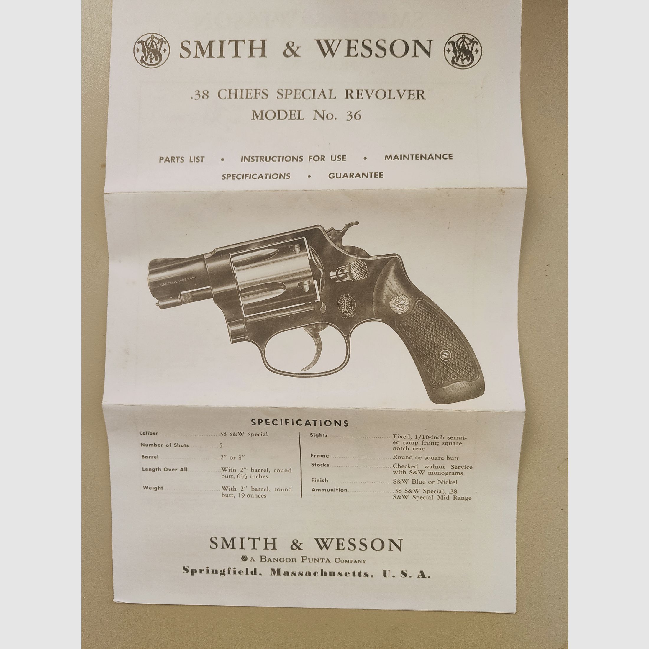 Smith & Wesson .38 Chiefs Special