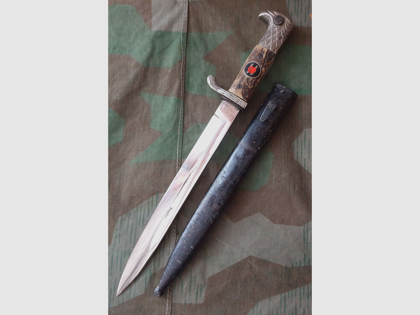 Unikat Uitgaansbajonet 2 WK / WWII K98 Extra Zijdegeweer