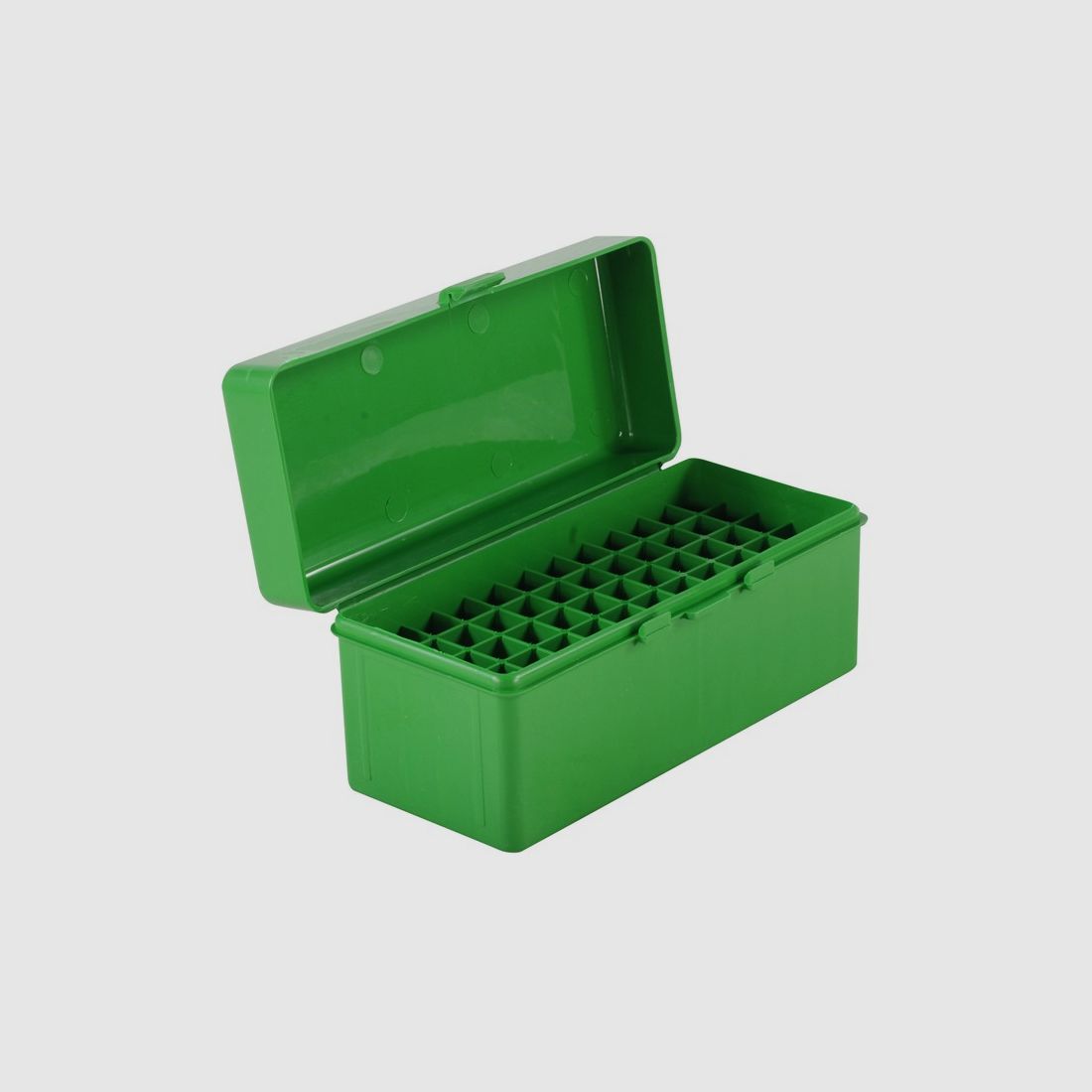 MTM patronenbox RM-60-10 groen met klepdeksel voor 60 patronen .22-250 - .308 en anderen.