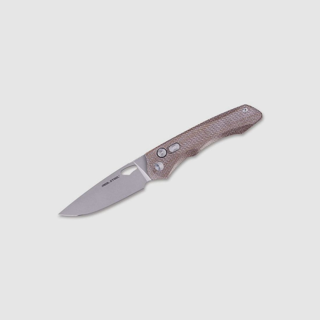 Real Steel Griffin Pro Micarta Natural Stonewash Pocket Knife