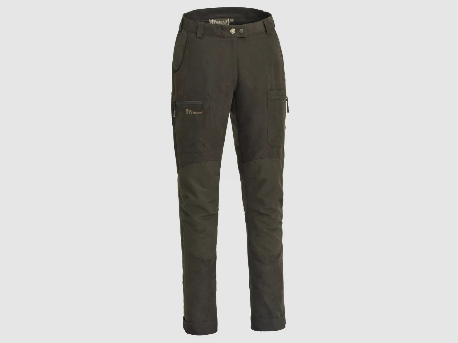 PINEWOOD Caribou Hunt Damenhose Suede Brown/ Dark Olive