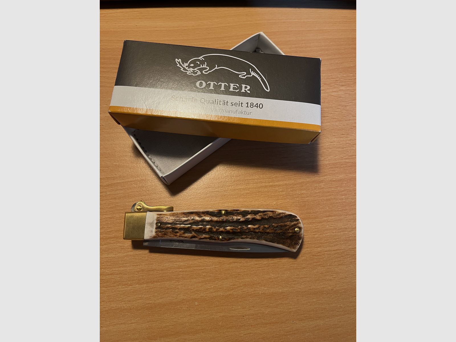 Otter 05 Jagdmesser mit Hirschhorn