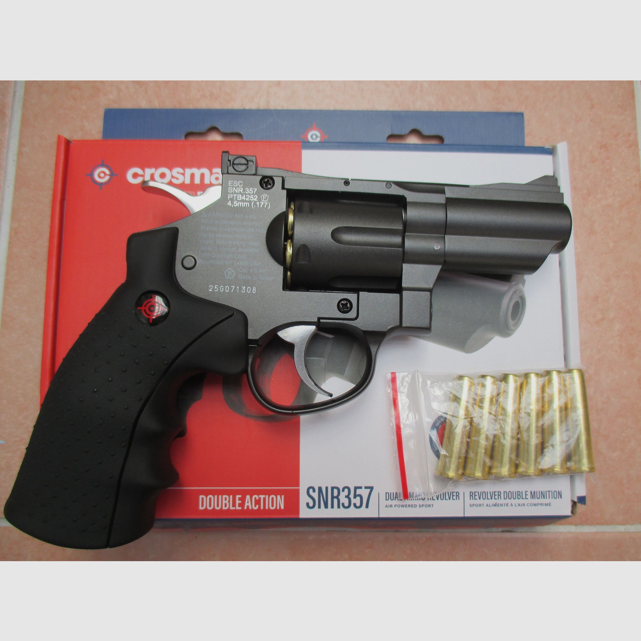 Nieuw Crosman SNR357 in OVP BB Diabolo CO2 revolver 12 laadhulzen 1 CO2 patroon 4,5 177, afbeelding 1 van 2
