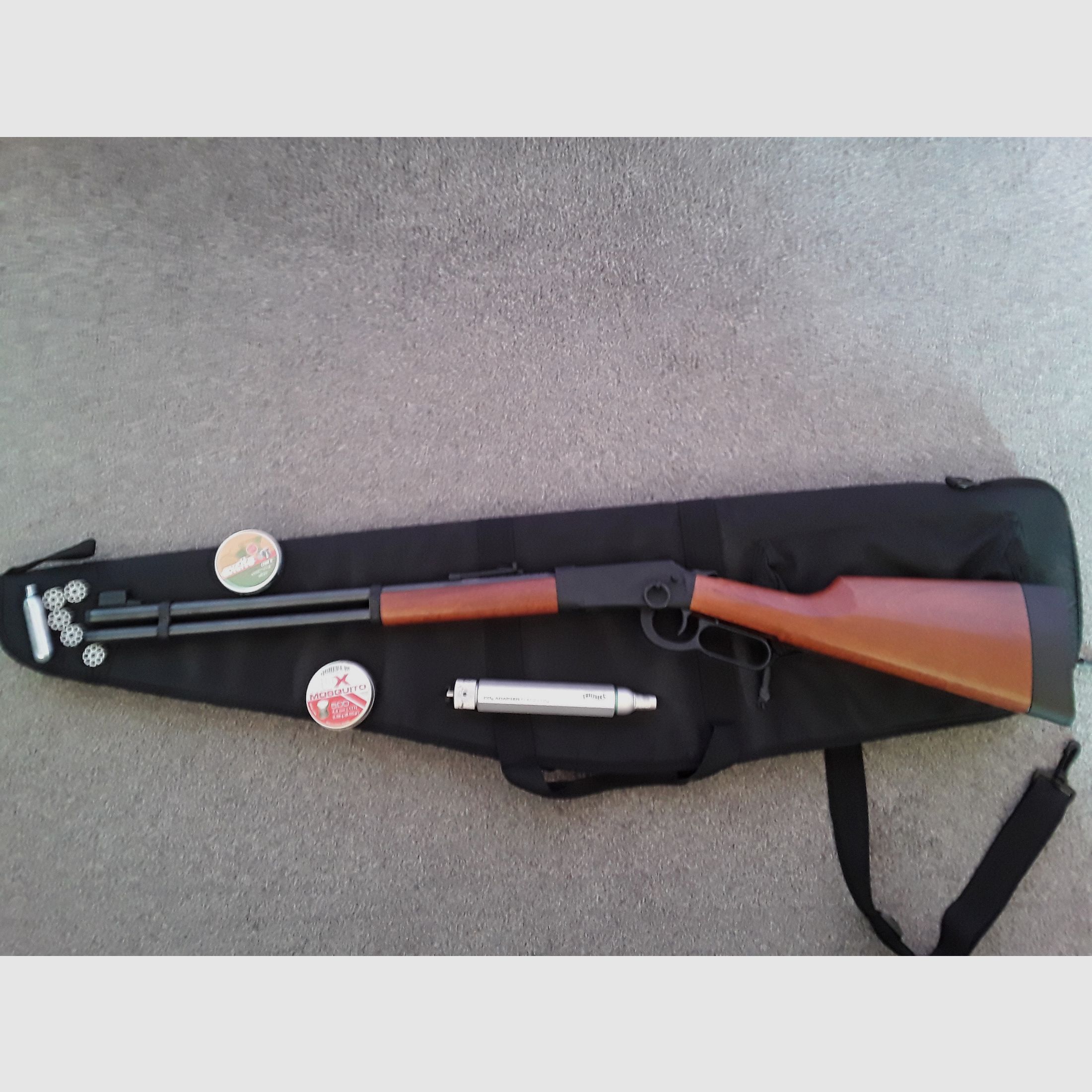 Walther Lever Action  co2 Diabolo 7,5 Joule mit reichlich Zubehör 