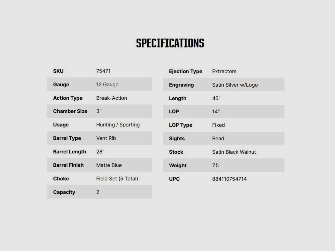 Mossberg International Silver Reserve 28" (28 Zoll) 12/76