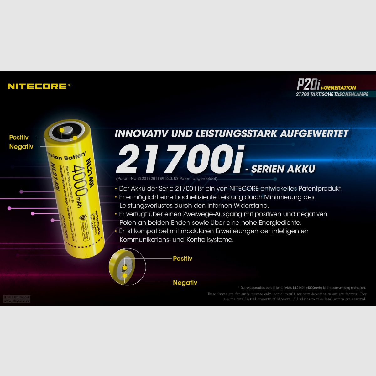 Nitecore P20I Taschenlampe P20i 1800 Lumen