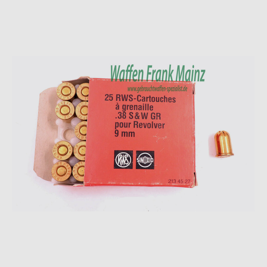 RWS (WZd.Fa.Rottweil) Revolverpatronen .38S&W/grenaille