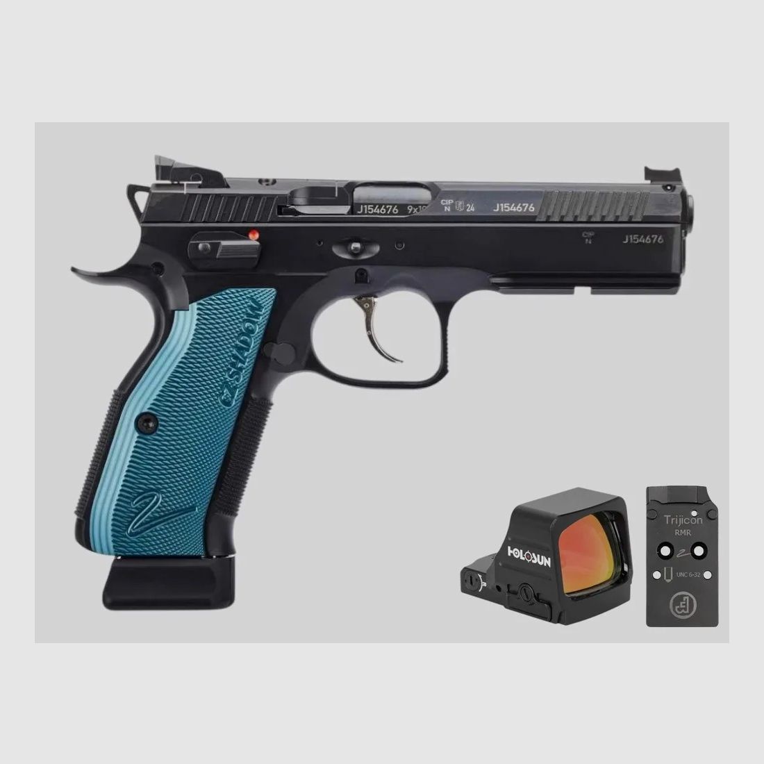 CZ Shadow 2 OR 9mm Luger + Holosun HS507COMP + plaque d'adaptation - Pack, neuf, image 1 sur 5