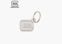Glock Schlüsselanhänger „Logo“ – Metall verchromt – Silber – ca. 2,8 × 2,4 cm