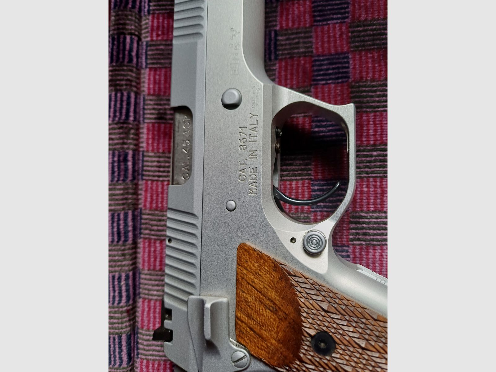 Pardini 45 ACP Nickel Sport Model P.C. 45 S, 5 inch; Top onderhouden, weinig geschoten, afbeelding 3 van 8
