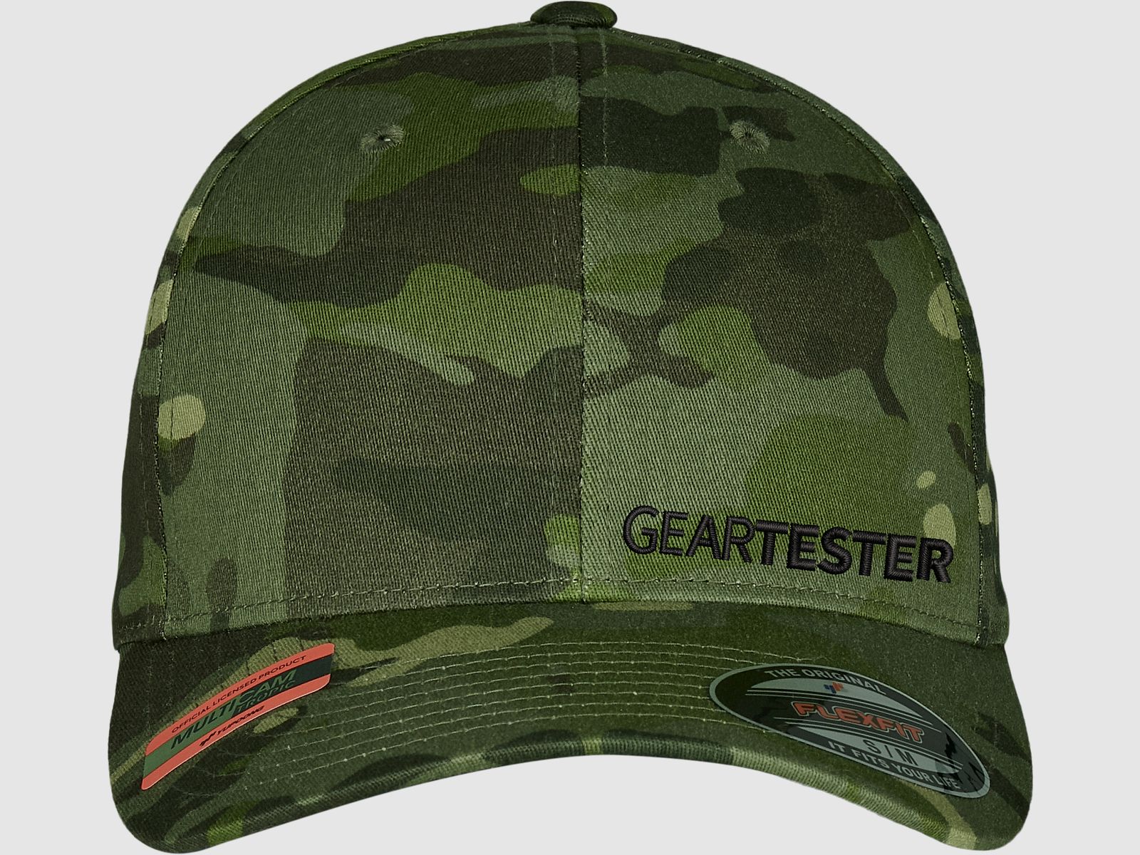 Geartester Multicam Retro Trucker-Kappe, kleines Logo