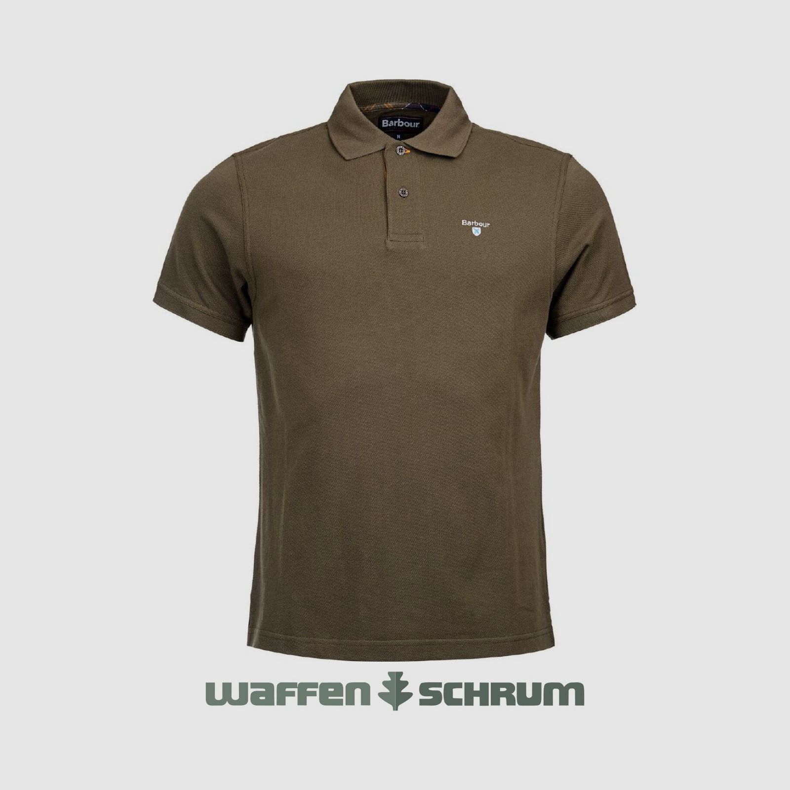 Barbour polo shirt tartan pique dk. olive/classic