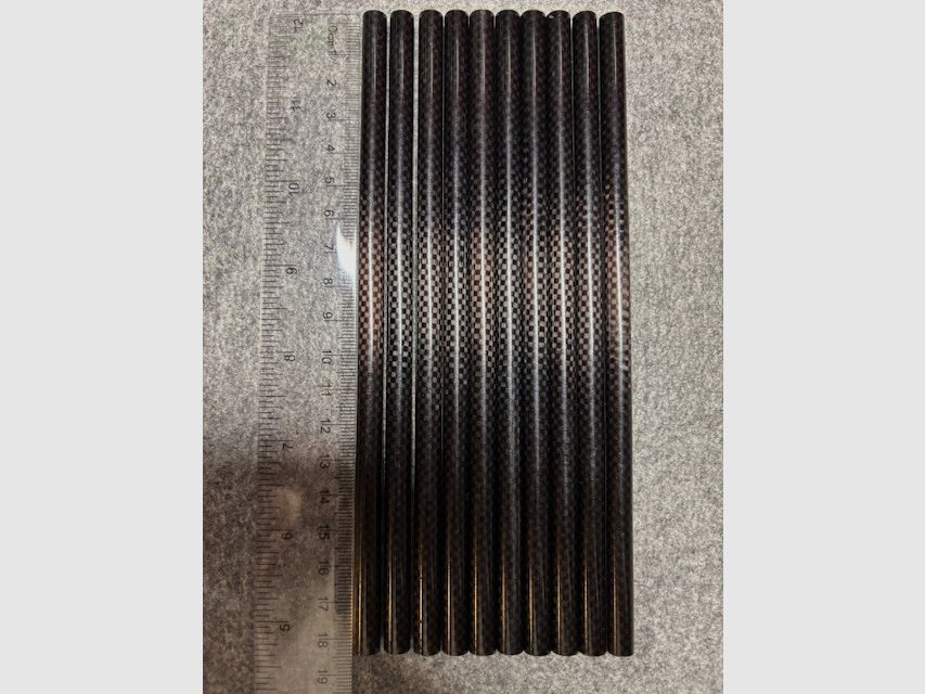 Pure carbon arrow shafts - 182 mm - 10 pieces - 3K high-performance shafts - Spine 350 - for Cobra Adder arrows