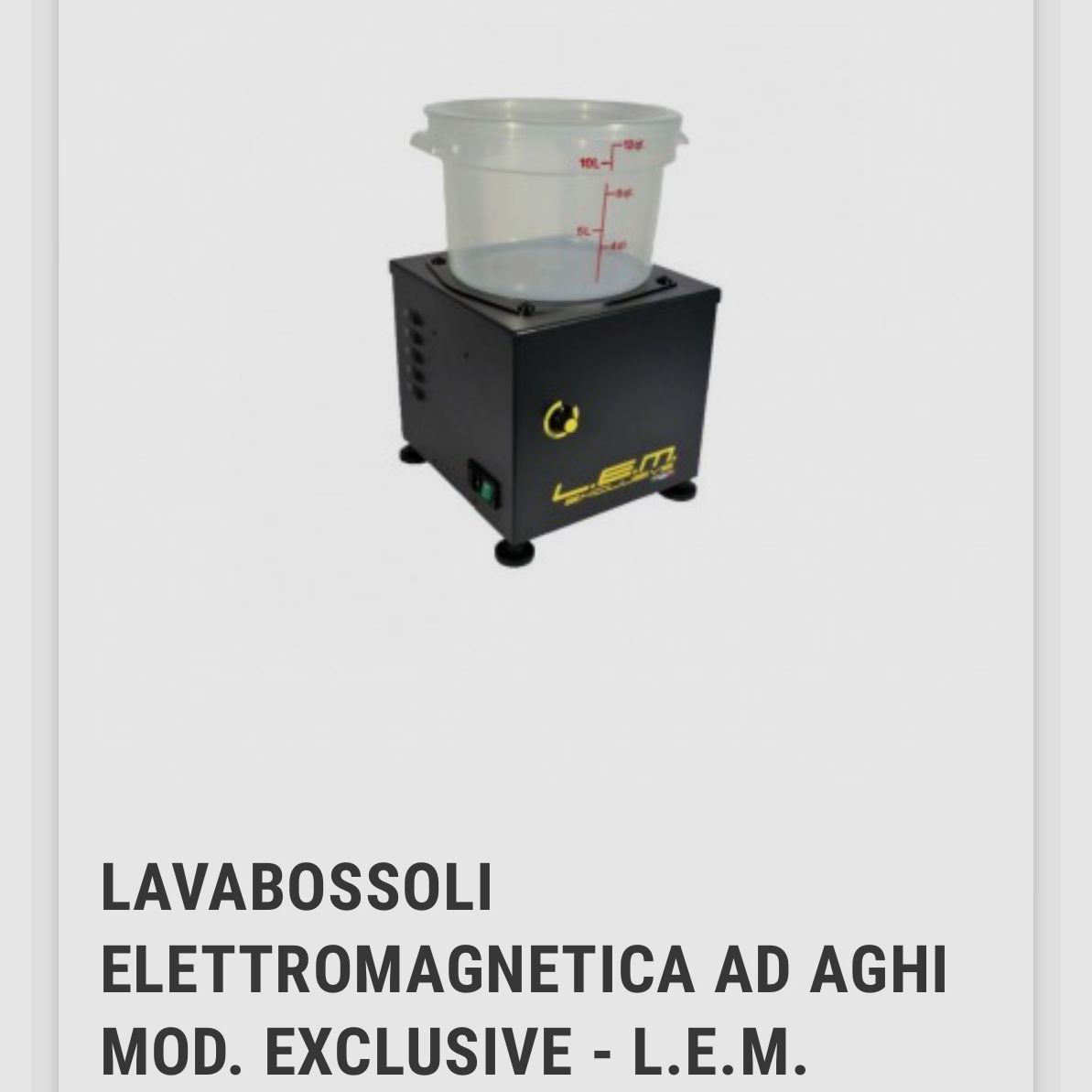 LAVABOSSOLI AD AGHI L.E.M EXCLUSIVE