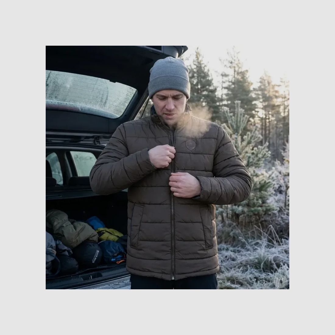 Wendeweste mit Stehkragen aus Polyester braun/navy M bis 2XL, Bild 1 von 16