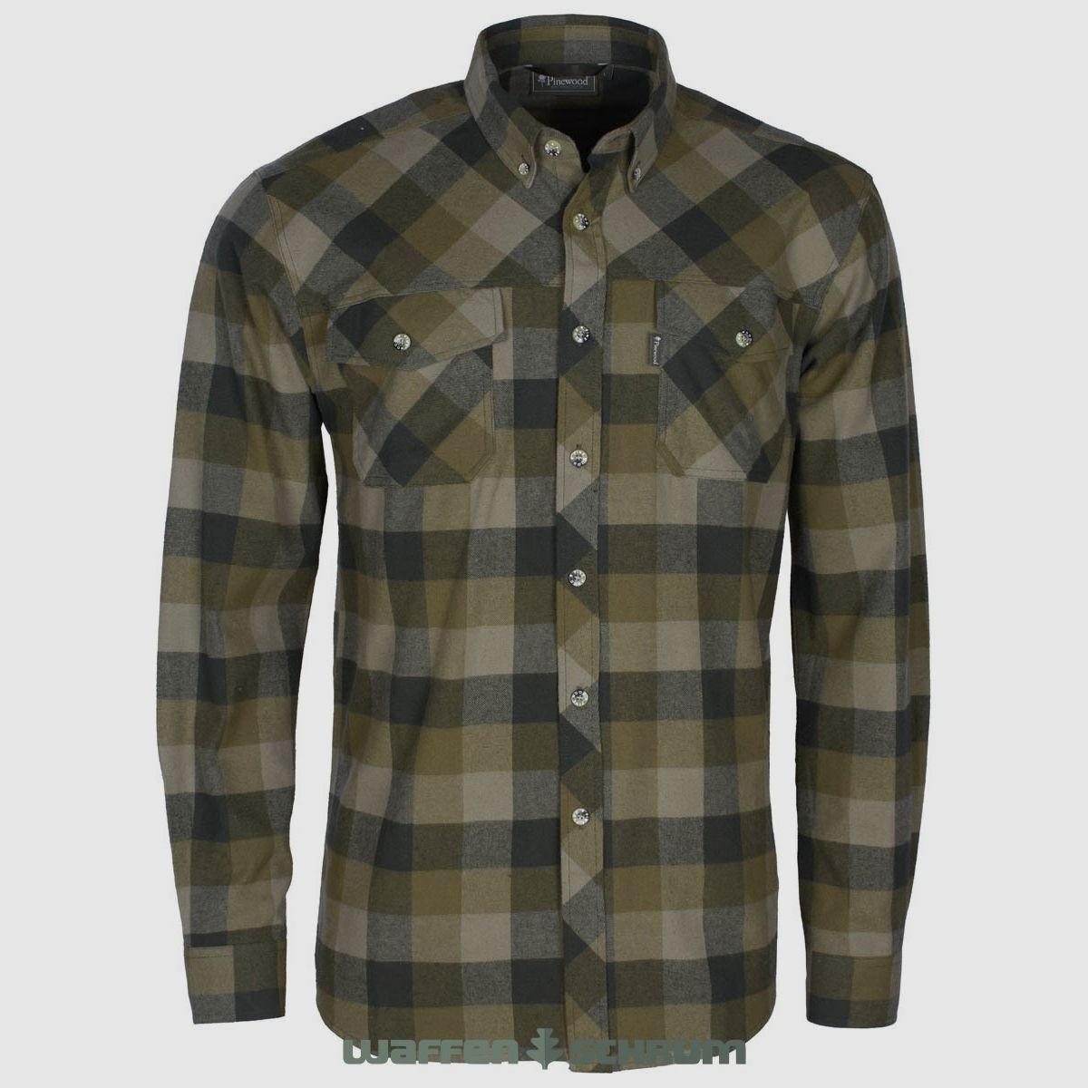 Pinewood Hemd Lumbo Olive / Suede Brown
