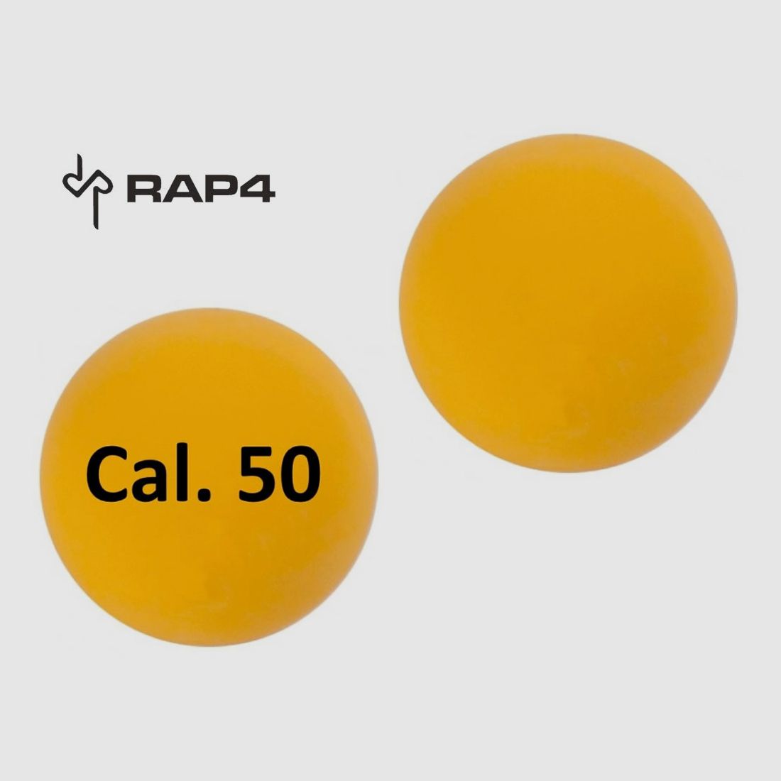 Gummikugeln Rubberballs RAP4 Kaliber .50 gelb 100 StĂĽck