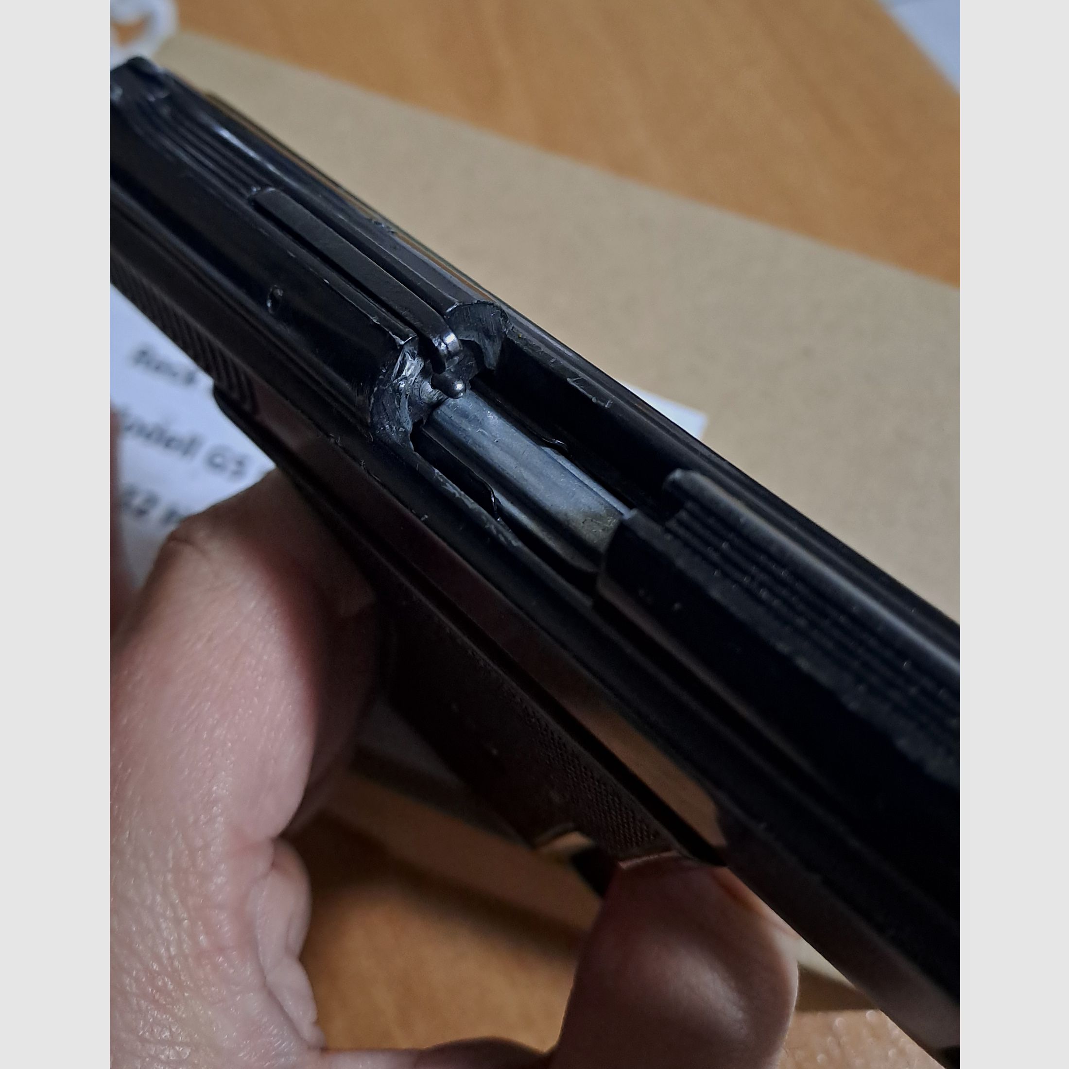 Vecchio protettore per carabina automatica Mod. “G5” nel primo PTB 12/ calibro 8 mm a percussione